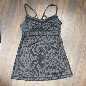 Lululemon Black and Grey Tank with black details